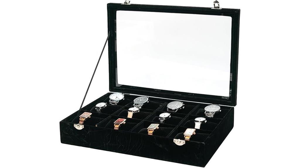 velvet jewelry organizer box