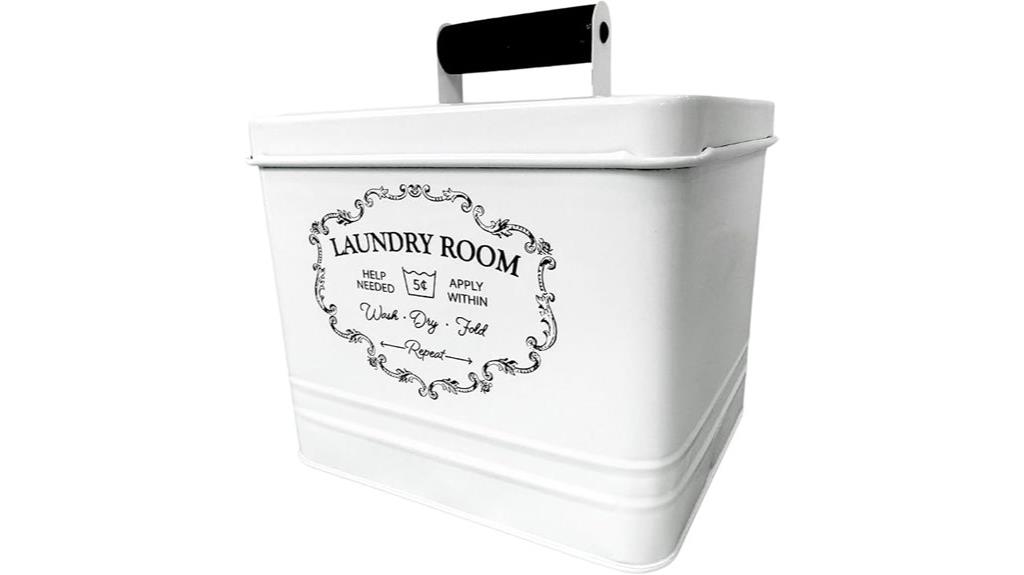 vintage metal laundry bin