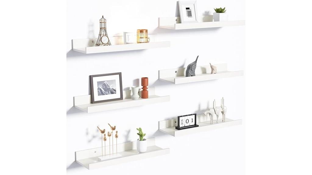 wall mounted floating shelves
