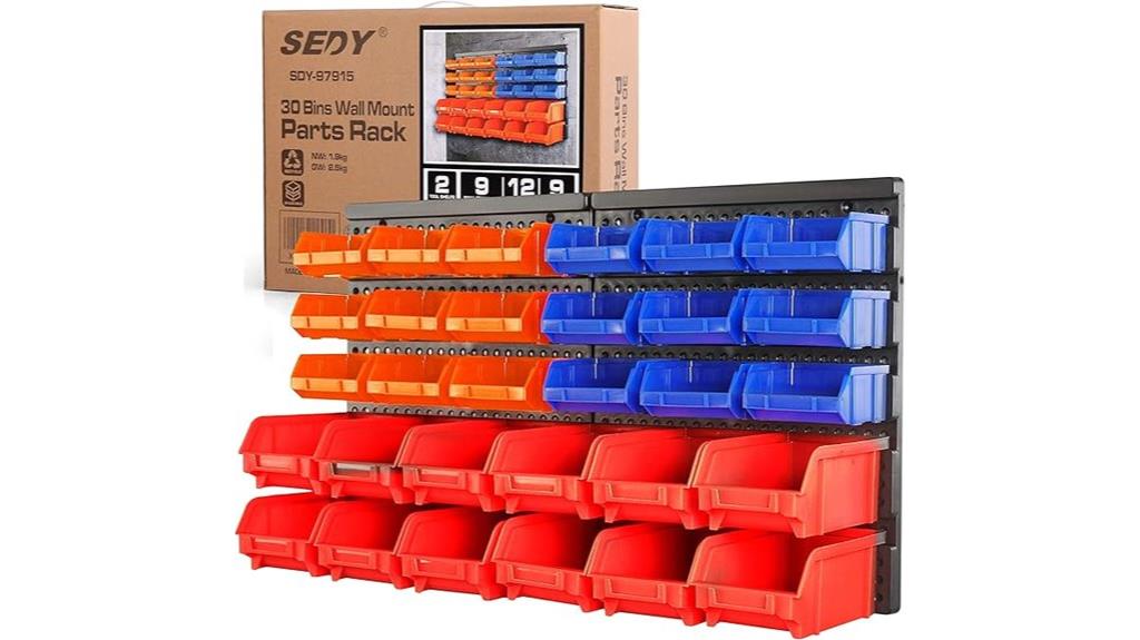 wall mounted hardware storage solution
