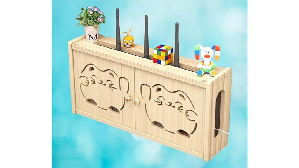 wall mounted router storage