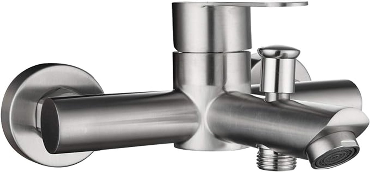 wall mounted shower tub faucet