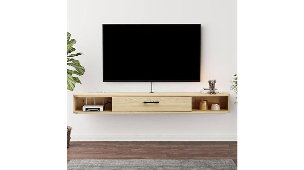 wall mounted tv console