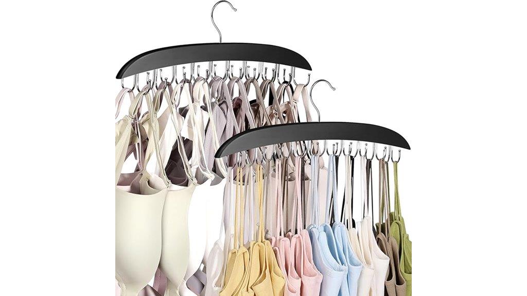 wooden bra hangers set