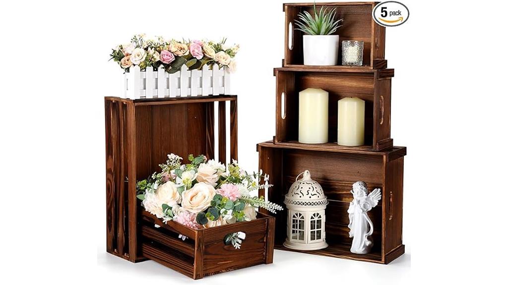wooden crates for storage