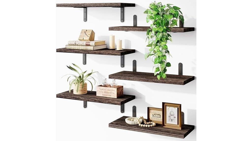 wooden floating wall shelves