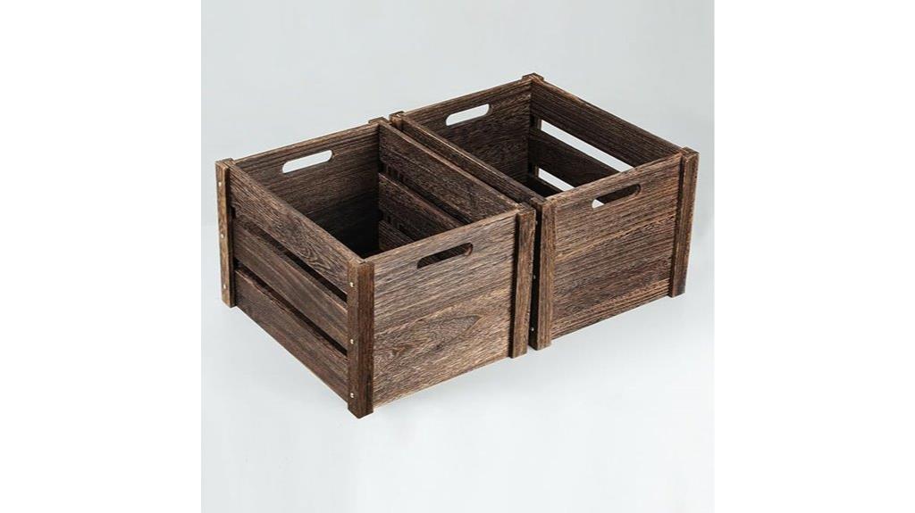 wooden storage and display