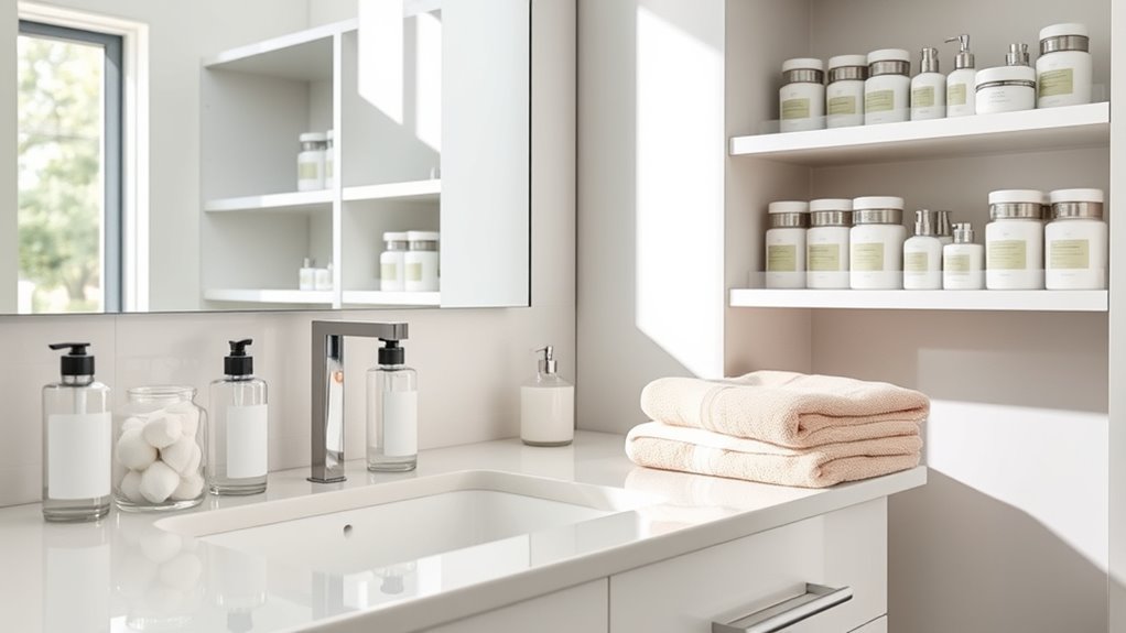 bathroom decluttering in an hour