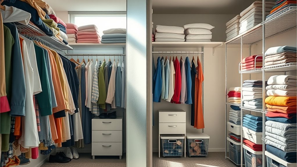 clutter free wardrobe organization system