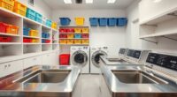 efficient laundry sorting stations