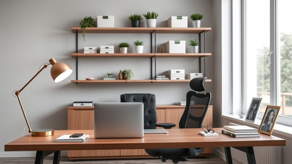 ergonomic organized focused workspace