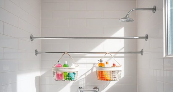 no drill tension rod storage