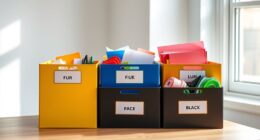 organize items with five boxes
