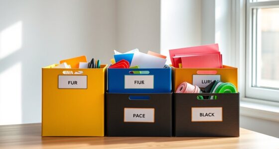 organize items with five boxes