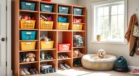 organizing pet supplies efficiently