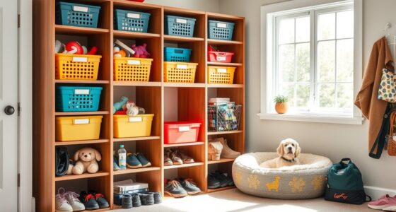 organizing pet supplies efficiently