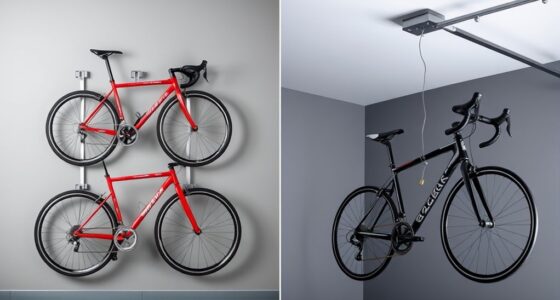 bike storage wall vs ceiling