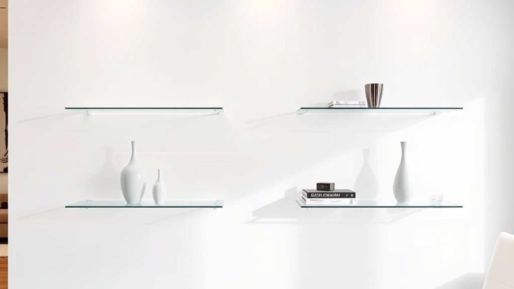 clear acrylic shelving