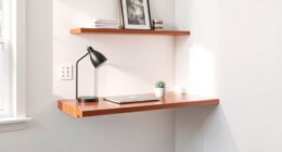 corner wall desk installation