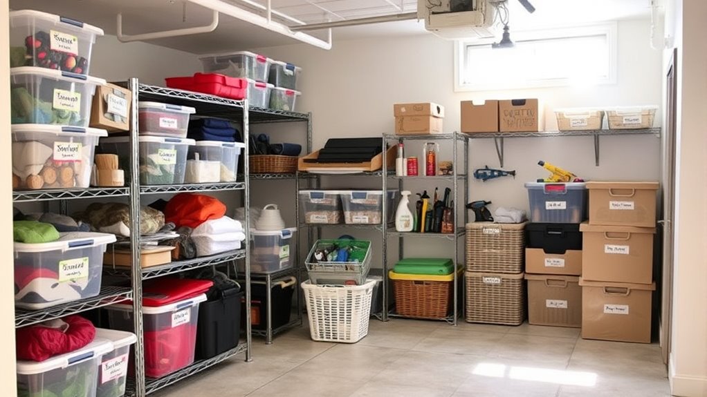 effective basement storage organization