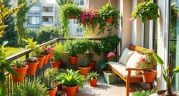 efficient balcony plant seating