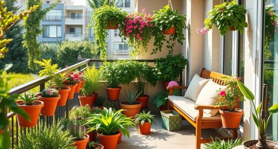 efficient balcony plant seating