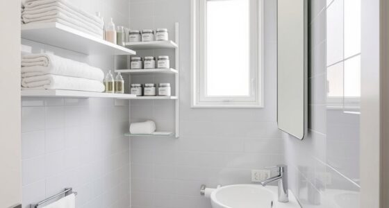 efficient small bathroom storage
