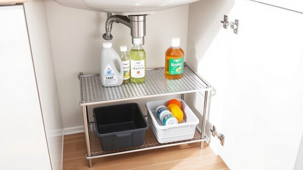 expandable under sink storage solutions