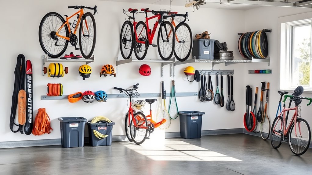 garage gear organization