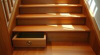hidden storage under stairs