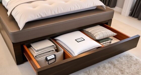 hidden under bed storage drawers