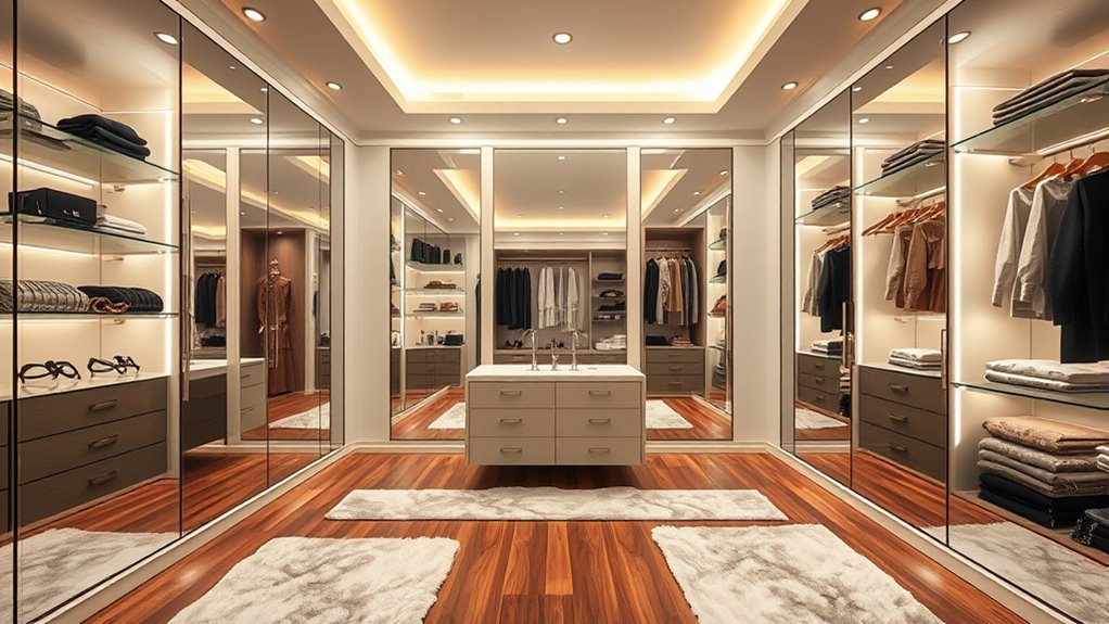 mirrors lighting storage solutions