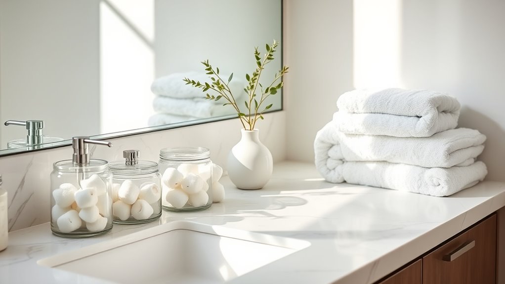 organize bathroom for serenity