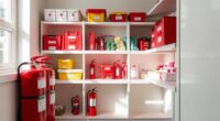 organize safety equipment space