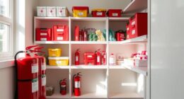 organize safety equipment space