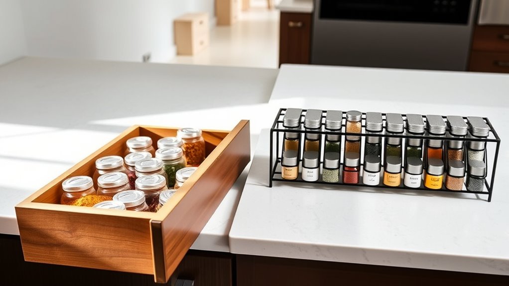 organize spices for efficiency