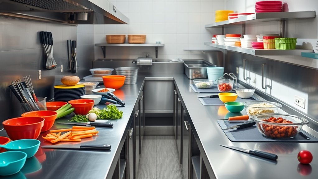 organized efficient kitchen zones