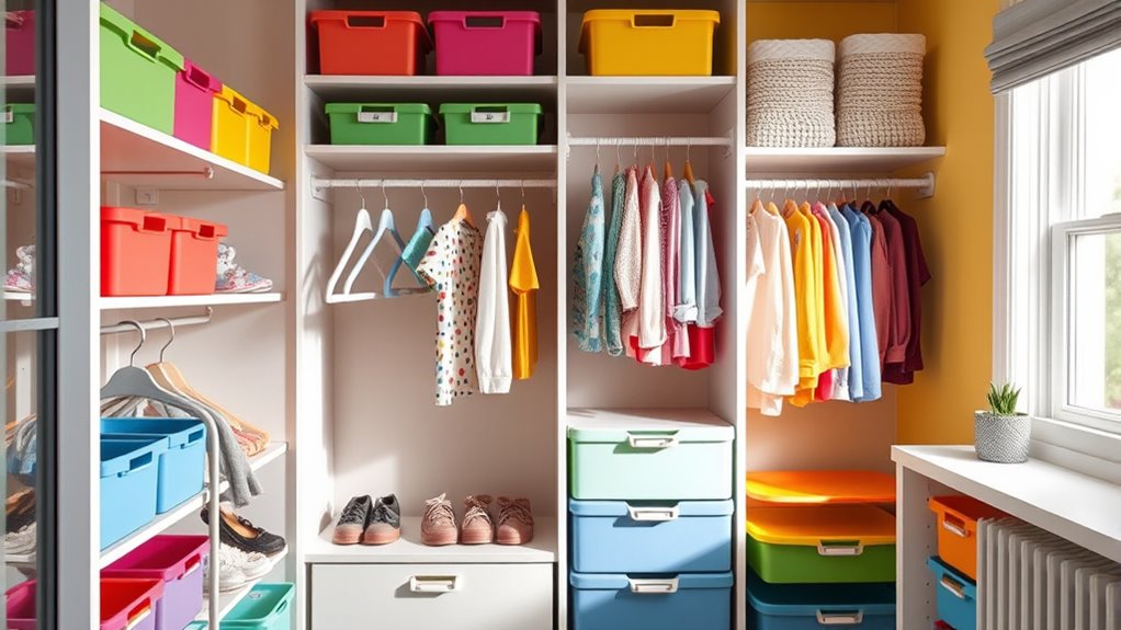 organized growth friendly kids closet