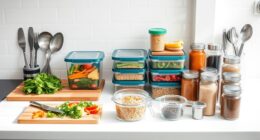 organized meal preparation stations