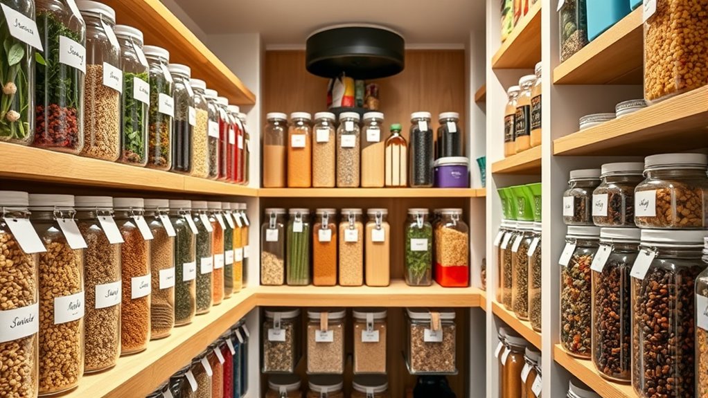 organized pantry reduces waste