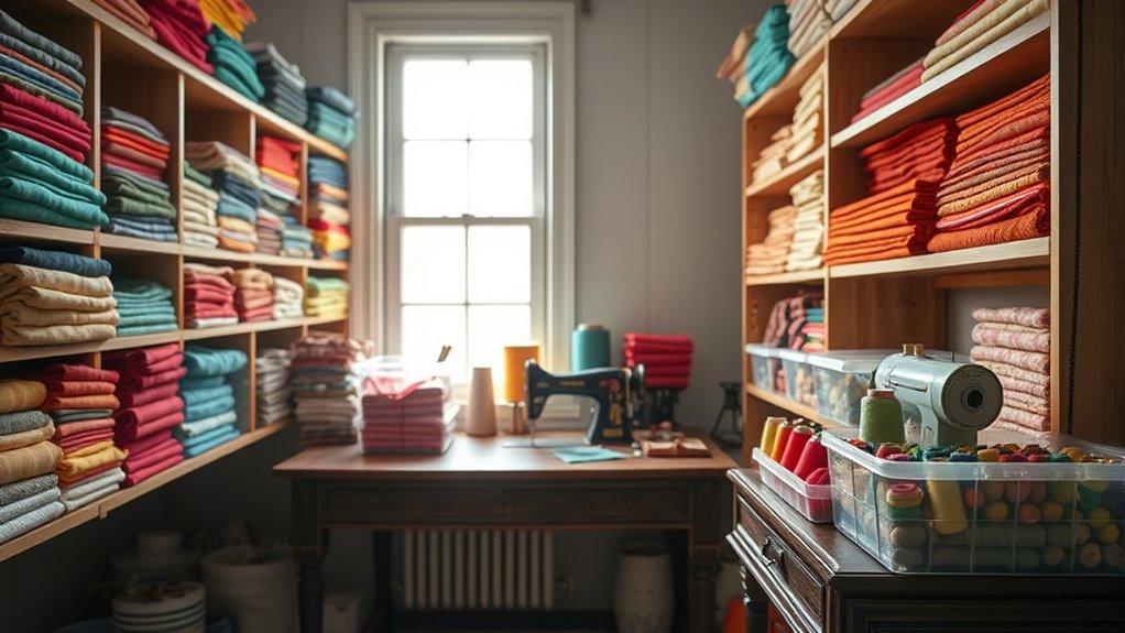 organized sewing supplies efficiently