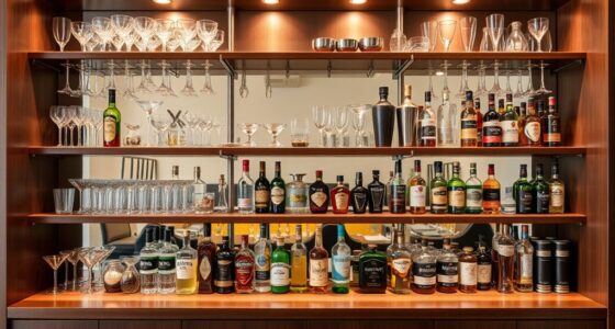 organizing home bar supplies
