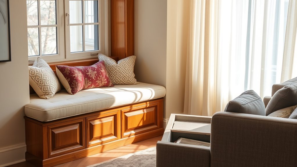 seating with built in storage