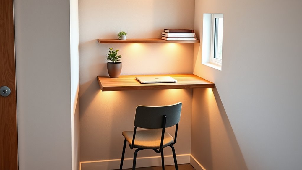 space saving ergonomic workspace