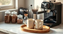 streamlined coffee station setup