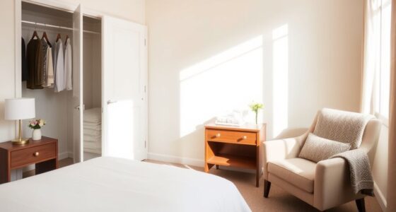 streamlined guest room setup