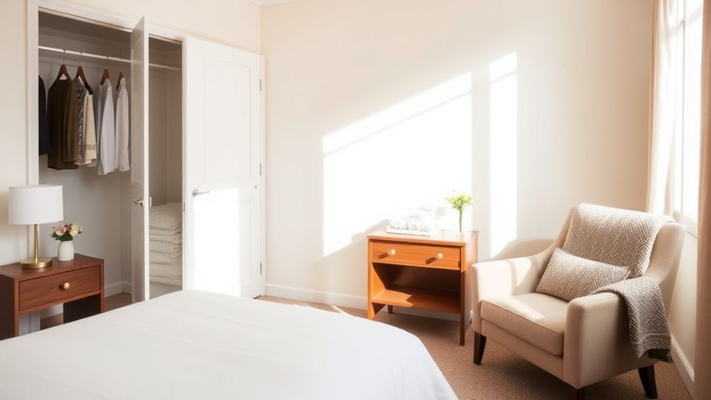 streamlined guest room setup