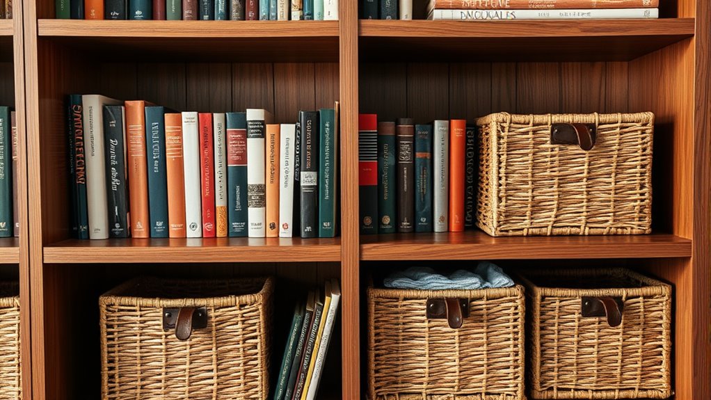 use baskets for organized storage