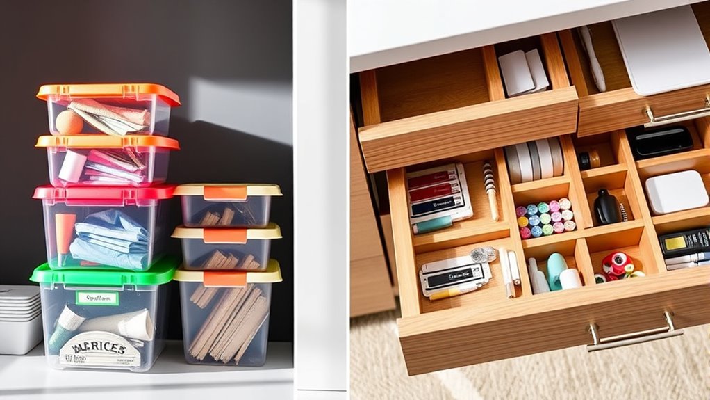 versatile organized storage options