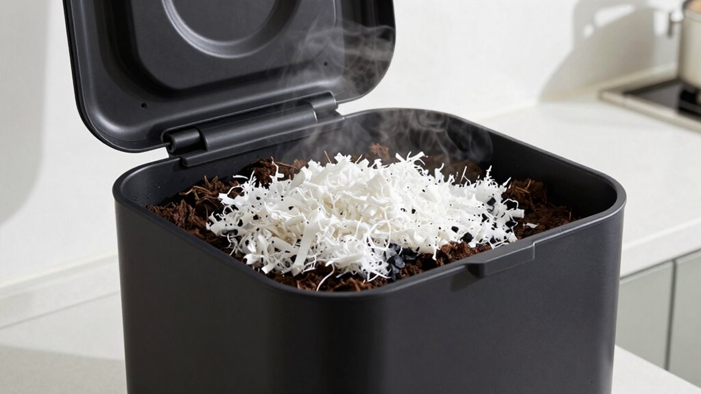 add carbon layer on compost
